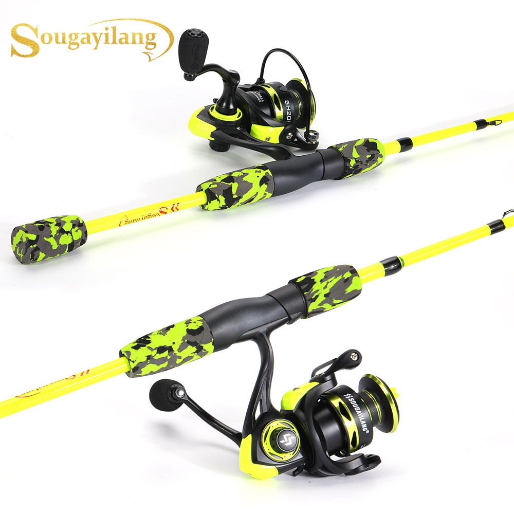 Fishing Rod Carbon Fiber - Sougayilang الغزل الصيد كومبو 1.7 متر