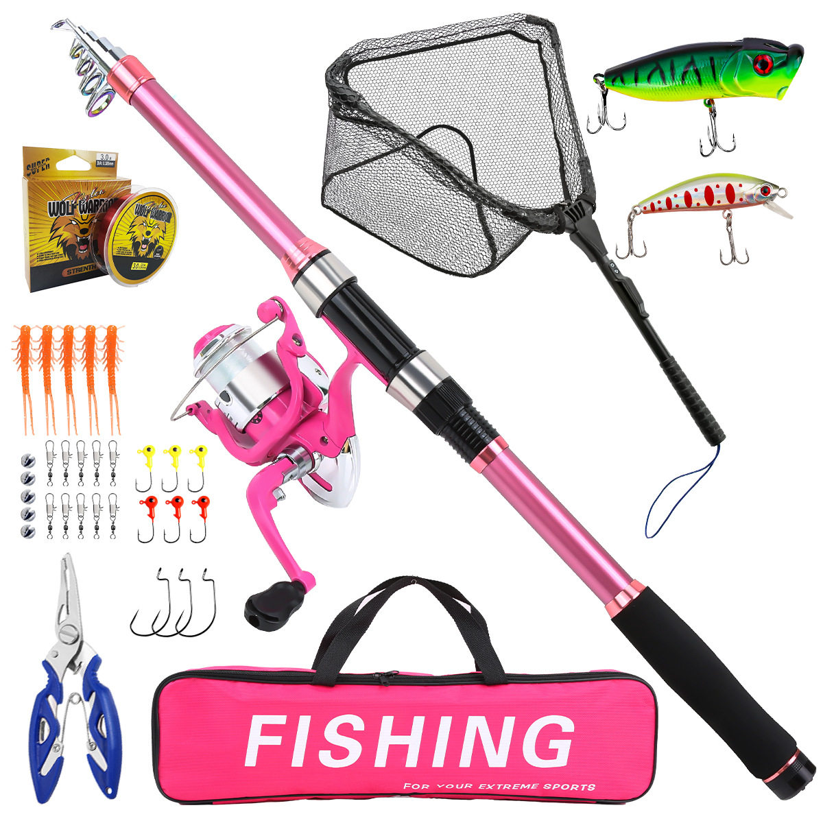 مجموعة صيد كاملة مع صنارة صيد  - مراجعة Fishing Rod Spinning وسعره