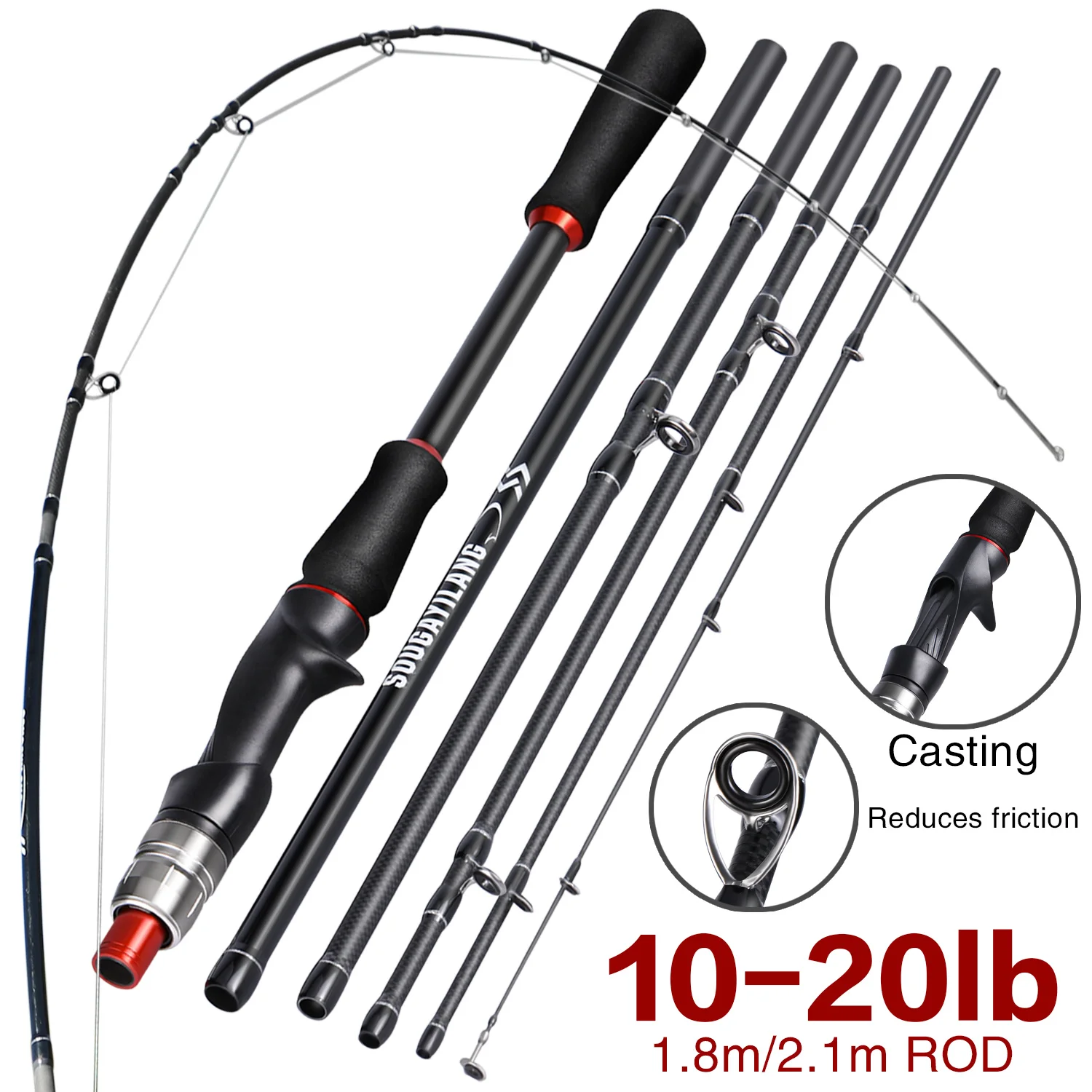 قضيب صيد من Sougayilang ، قضيب - مراجعة Fishing Rod Surf وسعره